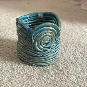 Handmade Blue Clay Holder